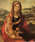 Albrecht Durer Maria mit Kind vor einer Landschaft painting